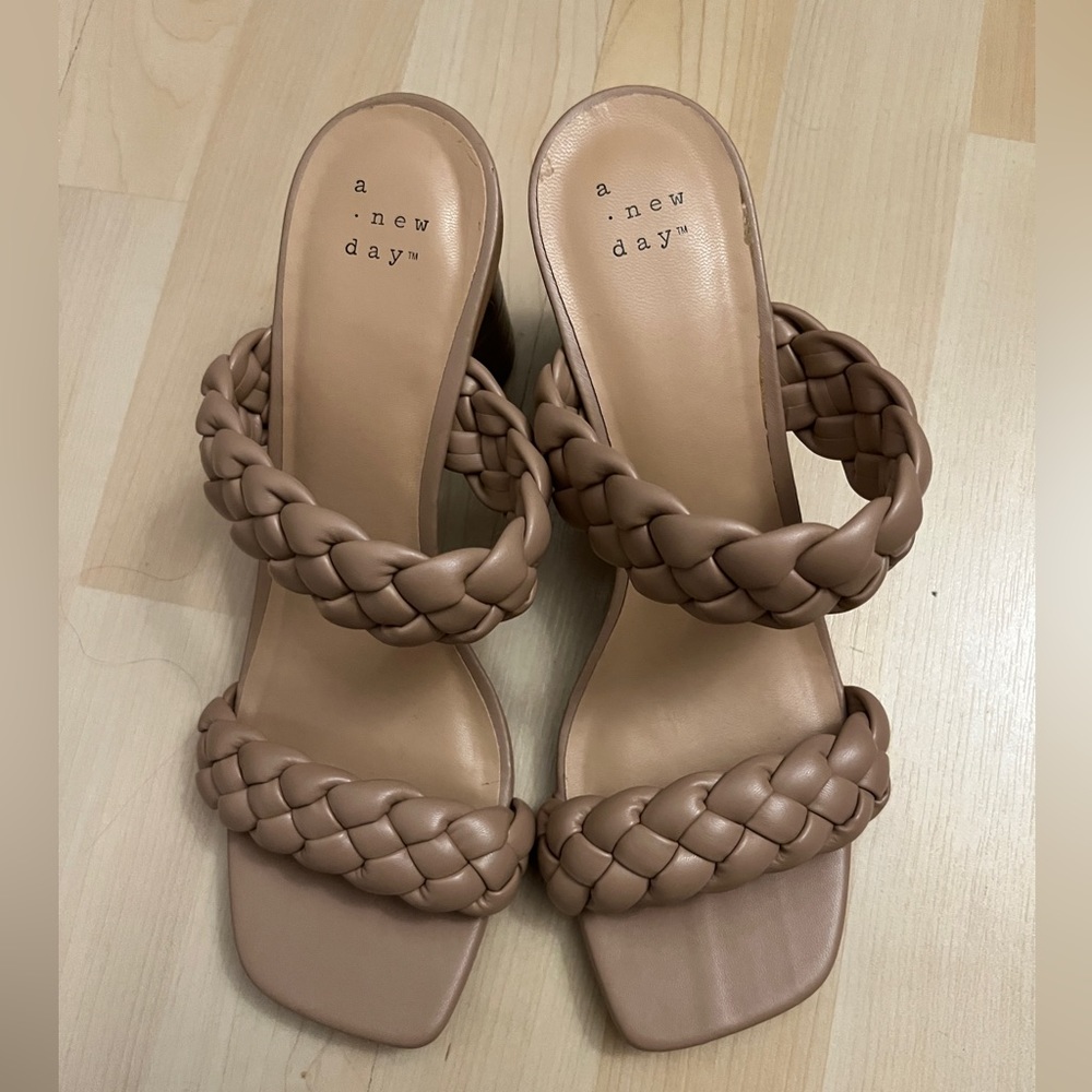 Target Mule Heels beige/taupe size 8.5 women’s
